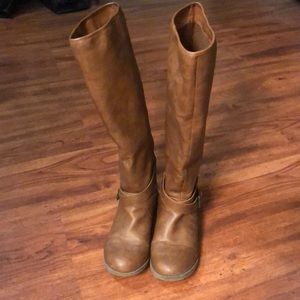 Light brown high boots